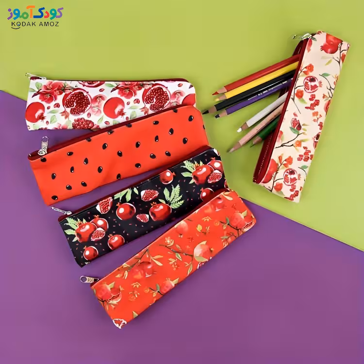 جامدادی پارچه ای باریک مخمل چاپی سری یلدا