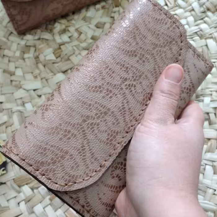 کیف پول چرم دستدوز کیف چرم طبیعی