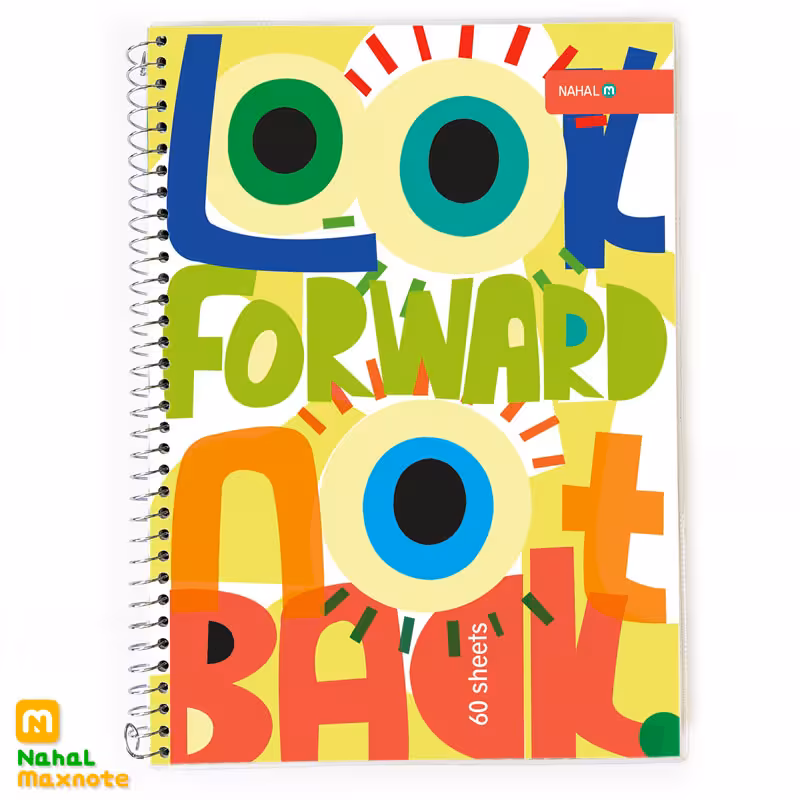 دفتر 60 برگ دو خط سیمی طلقی کد 3632.طرح 6