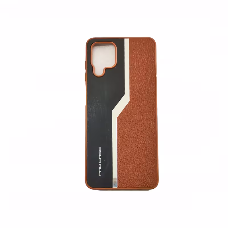 قاب گوشی سامسونگ A12/M12 طرح ساده شیک قهوه ای