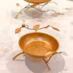 KHAZLI خزلی فلز و سرامیگ گل و پرنده اجیل خوری سایز کوچک کد 194 – 8508