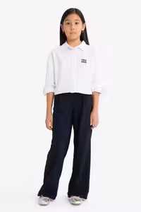 شلوار دخترانه سرمه ای دفکتو