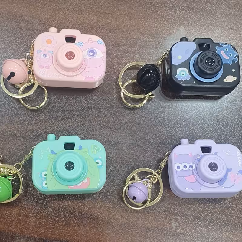 دسته کلید طرح دوربین و آویز عروسکی سیلیکونی وارداتی