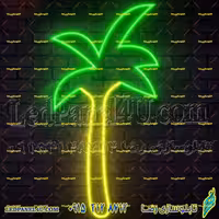 تابلو نئون فلکسی درخت نخل کد 17004