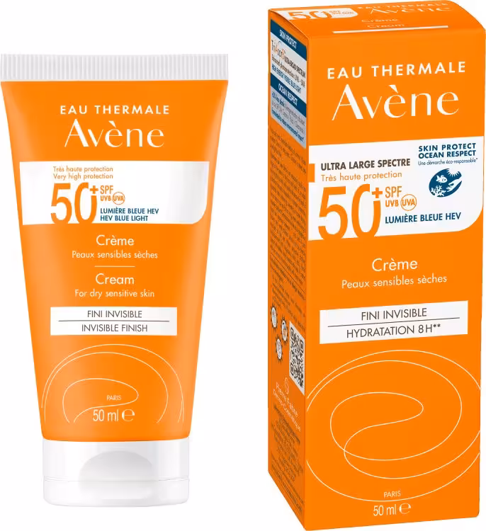 کرم ضد آفتاب اون بلو لایت پوست خشک و حساس Avene creme SPF50  Blue Light