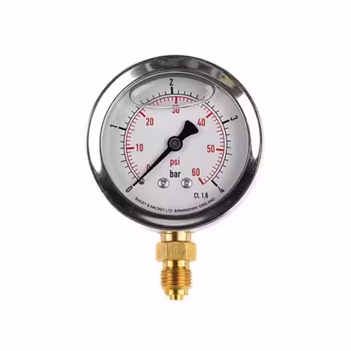 گیج فشار صفحه 10 سانت روغنی 4 بار