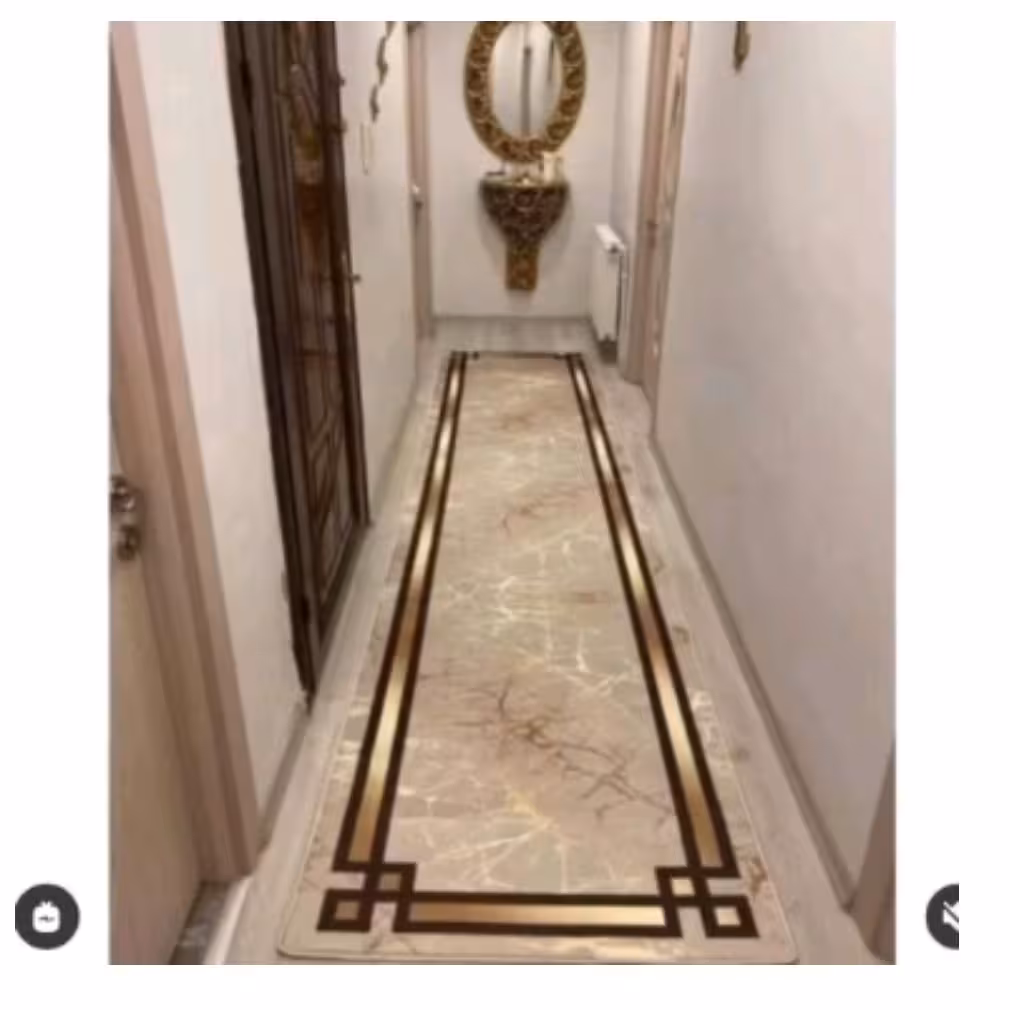 فرشینه رویه مخمل پشت چرم استپ دار به سفرش مشتری دوعدد 50در100ویک عدد100در290
