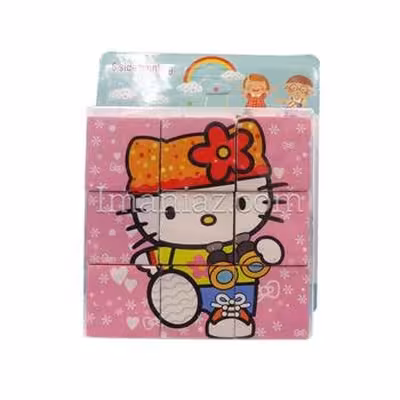 پازل چوبی مکعبی 6 وجهی 3*3 (9 تکه)