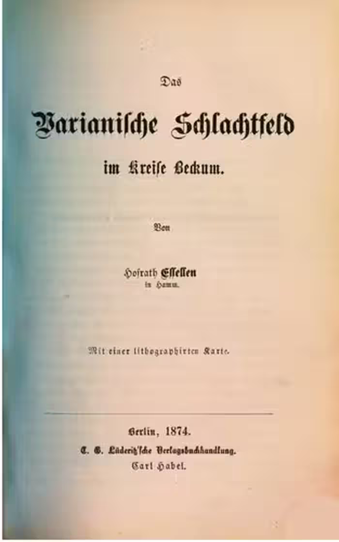 خرید و دانلود نسخه کامل کتاب Das Varianische Schlachtfeld im Kreise Beckum
