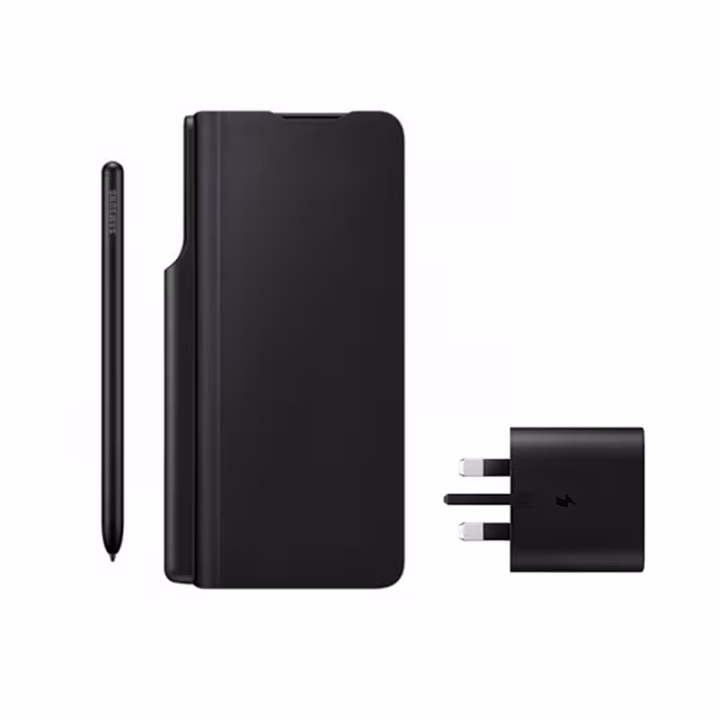 کیف اصلی سامسونگ با قلم و شارژر 25 وات Galaxy Z Fold3 Note Package