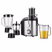 آبمیوه گیری 4 کاره استیل 800 مشکی اسمارتک مدل ST-990