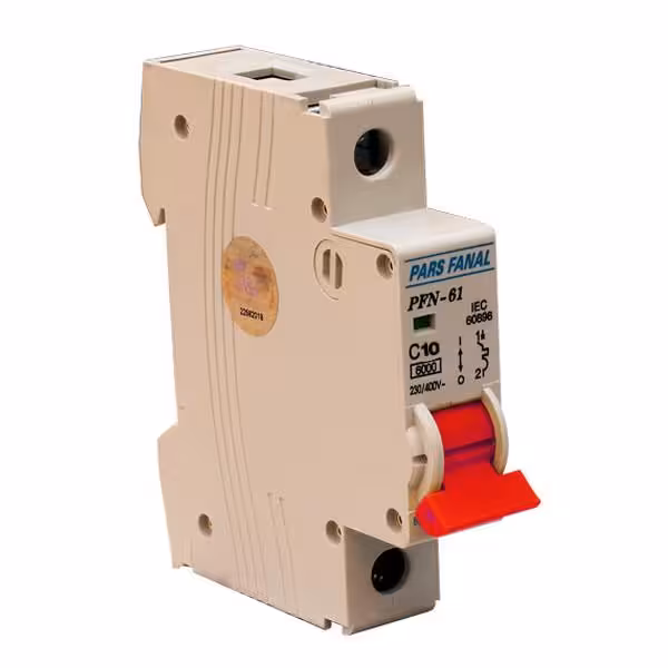 فیوز مینیاتوری تک فاز 10 آمپر پارس فانال مدل C10