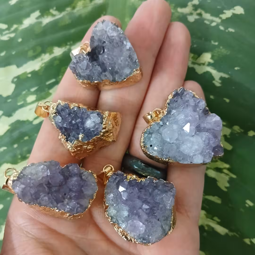 گردنبند ژئود آمتیست _ کد : 400591