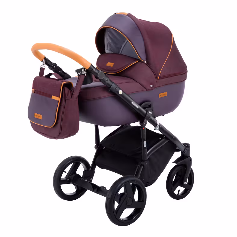 ست کالسکه زرشکی 4 تکه آدامکس مدل MASSIMO V6