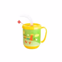 لیوان پلاستیکی نی دار بچه گانه مدل Funny Cup with Straw با حجم 350ml برند تیتیز پلاستیک ترکیه در 4 رنگ مختلف _ شناسه کالا : AP_9484