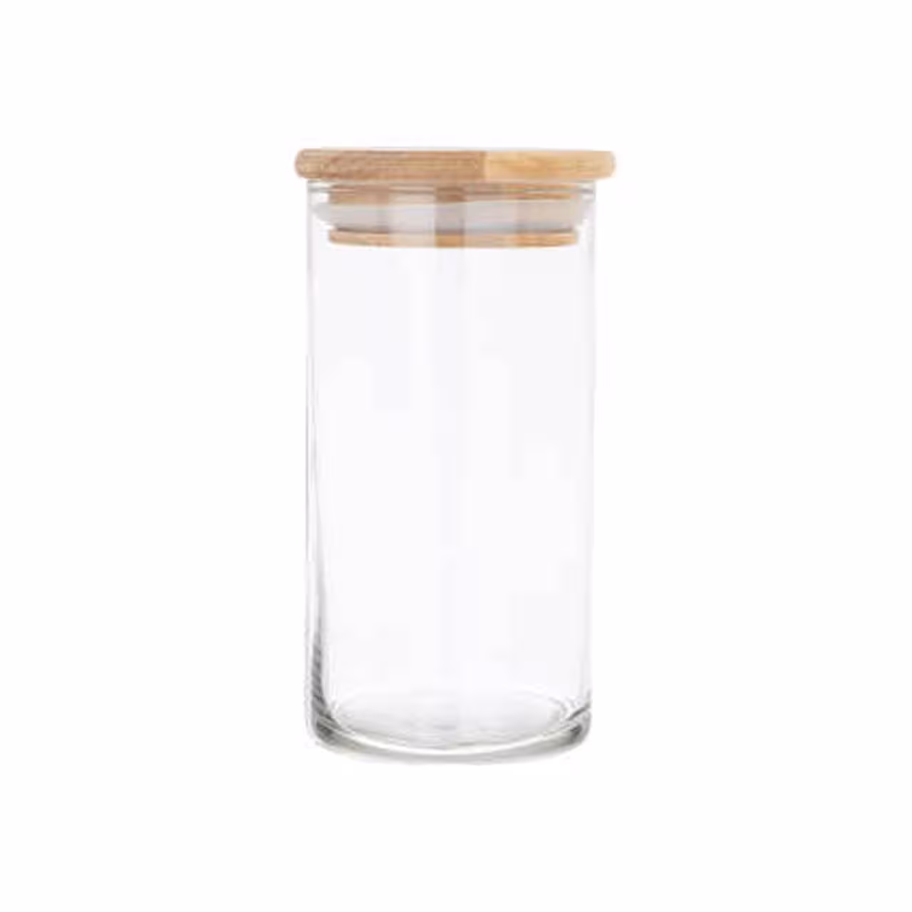 بانکه استوانه ای زیر شیشه درب بامبوقطر 6 ارتفاع 12 سانتی متر