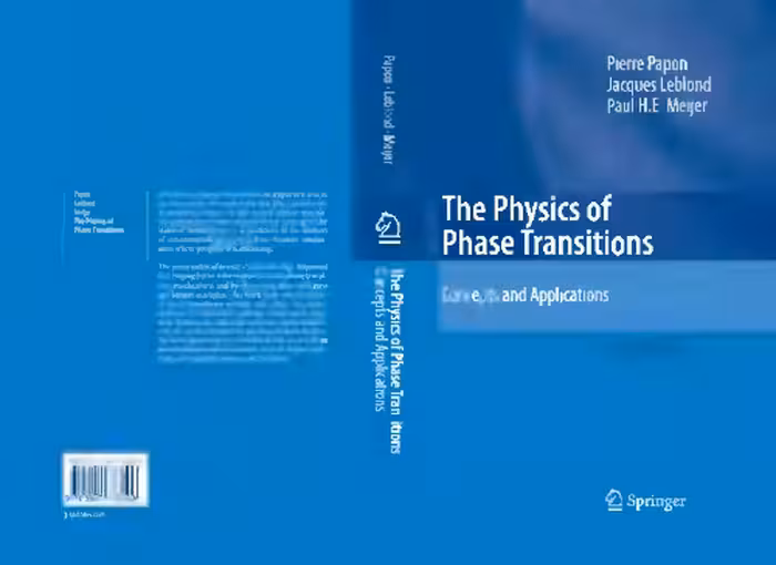 خرید و دانلود نسخه کامل کتاب The Physics of Phase Transitions: Concepts and Applications