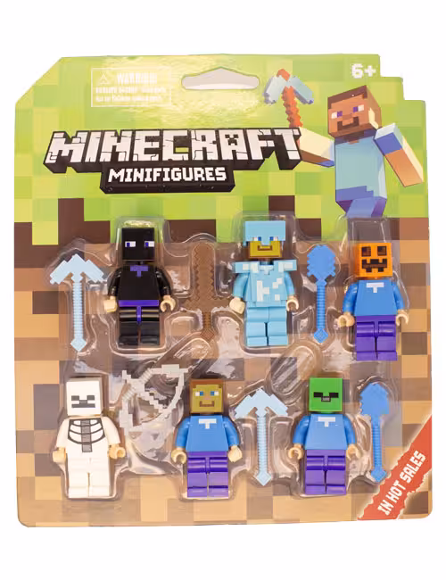 مجموعه 6 عددی مینی فیگورهای ماینکرافت کد A