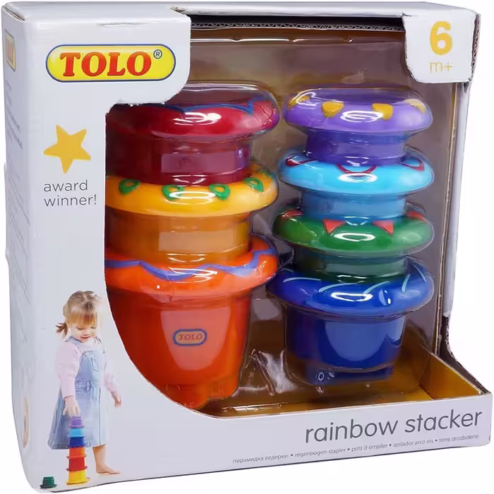 بازی استوانه رنگین کمانی Tolo rainbow stacker