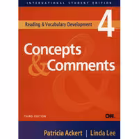 Reading and Vocabulary Development 4 Concepts and Comments