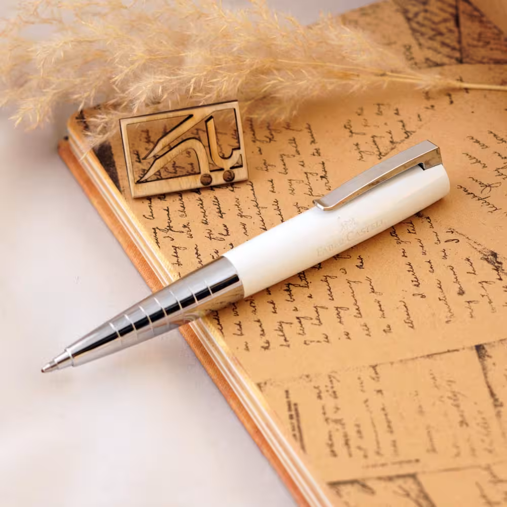 خودکار فابرکاستل لووم پیانو سفید [خوش قیمت] 149311 Faber-Castell Loom BP Piano white