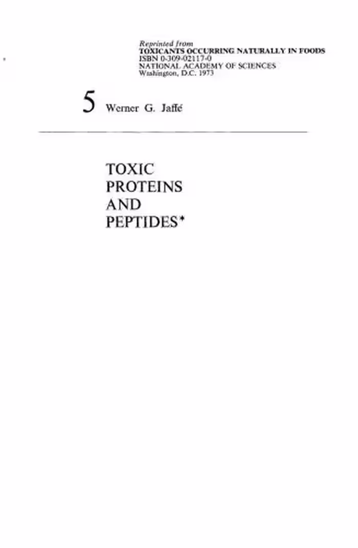 خرید و دانلود نسخه کامل کتاب Toxic Proteins and Peptides