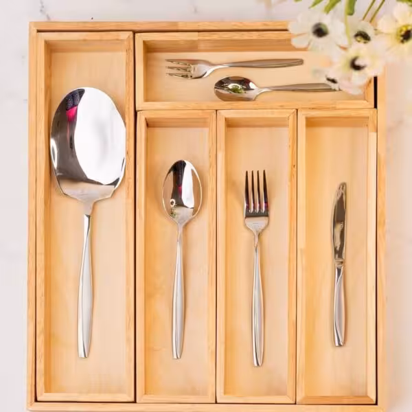 جاقاشقی 6 خانه چوبی و نظم دهنده داخل کشو تو کابینتی