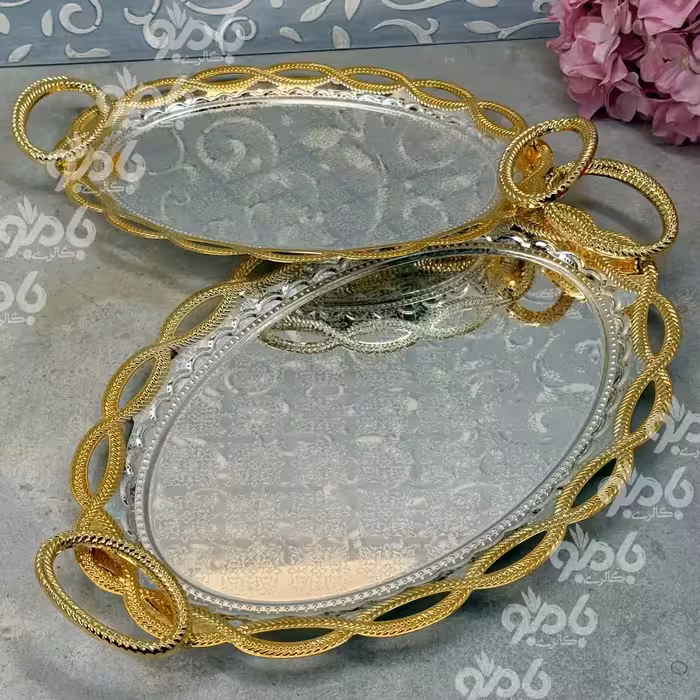 سینی جفتی نیوسان بیضی طلا کد126G