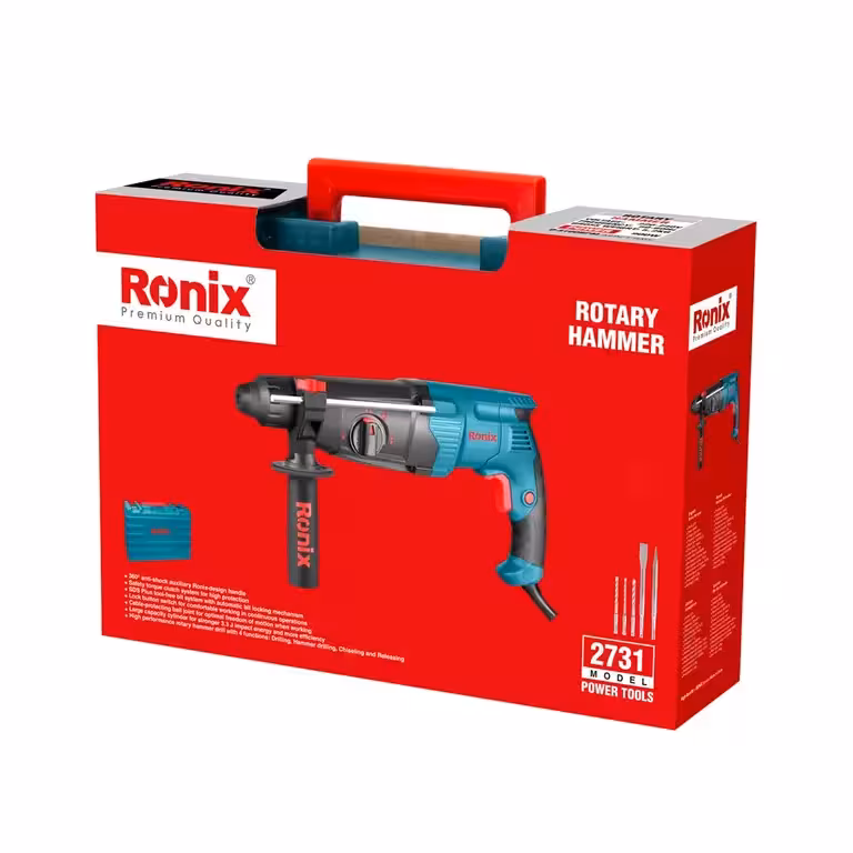 دریل بتن کن 30 میلی متری فوق صنعتی رونیکس مدل 2731 رونیکس با کیف و لوازم همراه گارانتی شرکت رونیکس