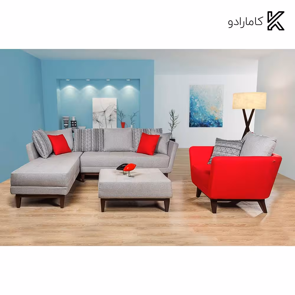 مبل راحتی 7 نفره نیلپر مدل L-Blerto (بلرتو ال)