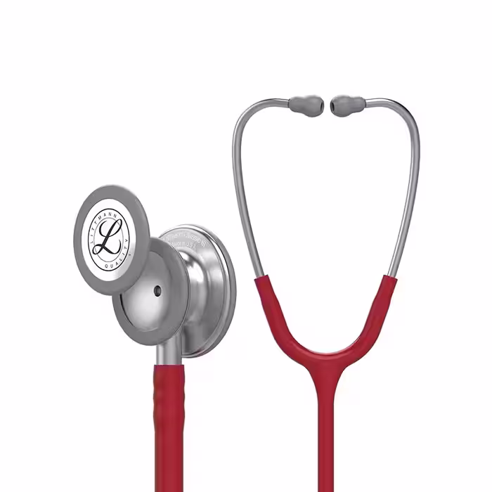 گوشی پزشکی لیتمن مدل کلاسیک 3 رنگ زرشکی 5627 | Littmann Classic iii 5627