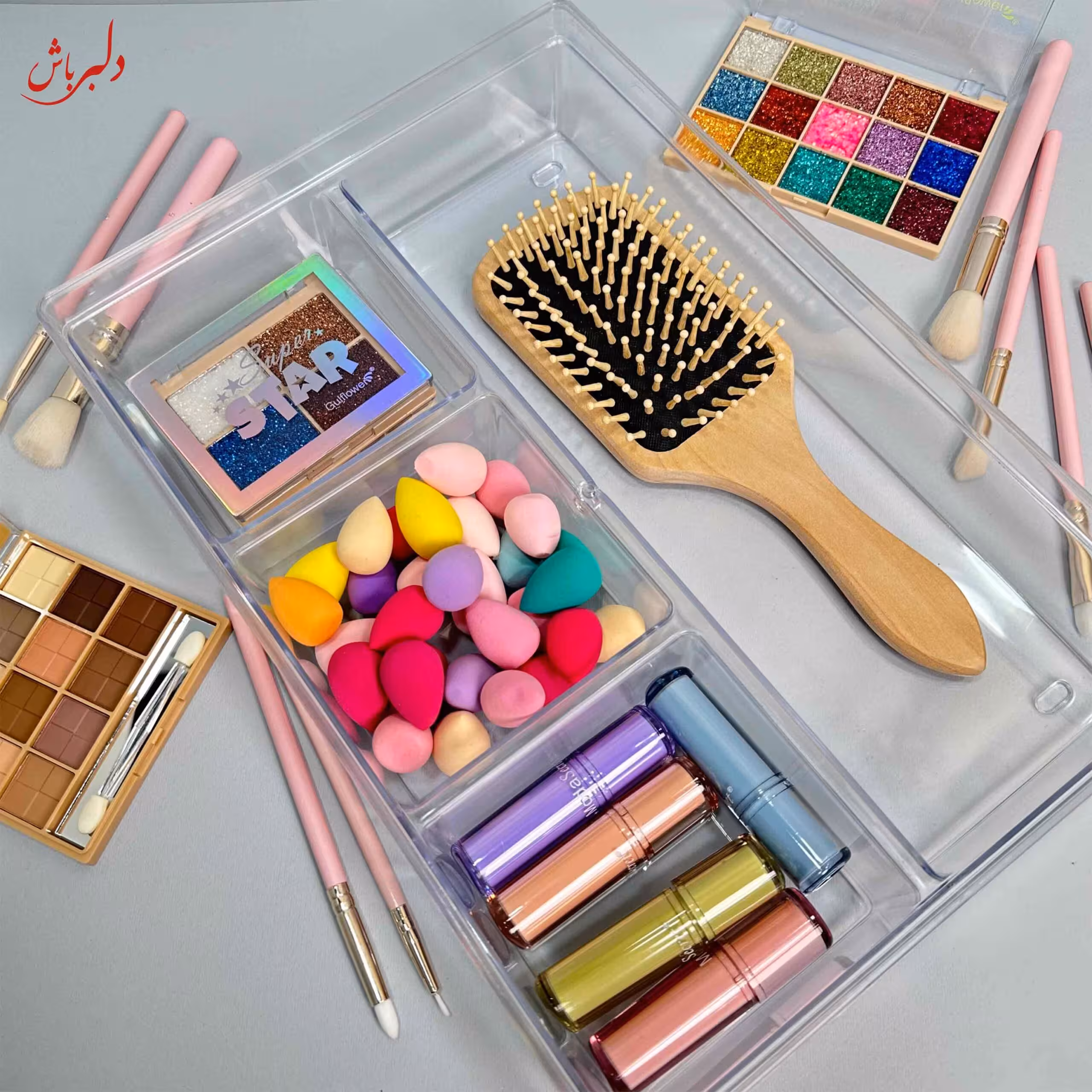 ارگانایزر شفاف لوازم آرایشی