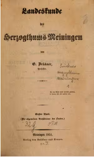 خرید و دانلود نسخه کامل کتاب Landeskunde des Herzogthums [Herzogtums] Meiningen / Die allgemeinen Verhältnisse des Landes