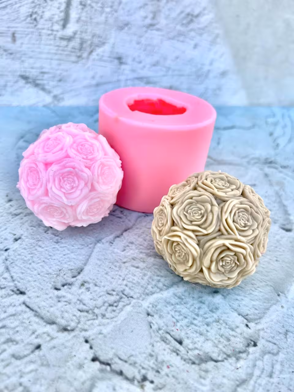 قالب سیلیکونی گوی رز درشت