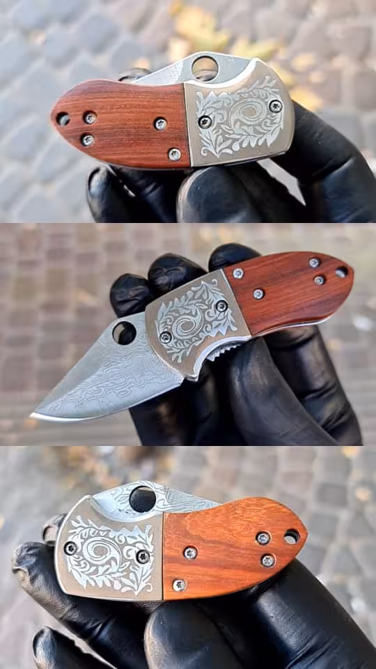 چاقو مینی باک طرح دار تپل