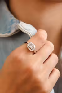 انگشتر امرالدکات ایتالیایی جواهری نقره زنانه کد 10909