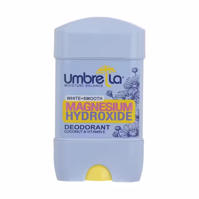 استیک دئودورانت ضد تعریق زنانه آمبرلا مدل وایت اند اسموت حجم 75 میلی لیتر Umbrella White Smooth Magnesium Gel Deodorant 75 Ml