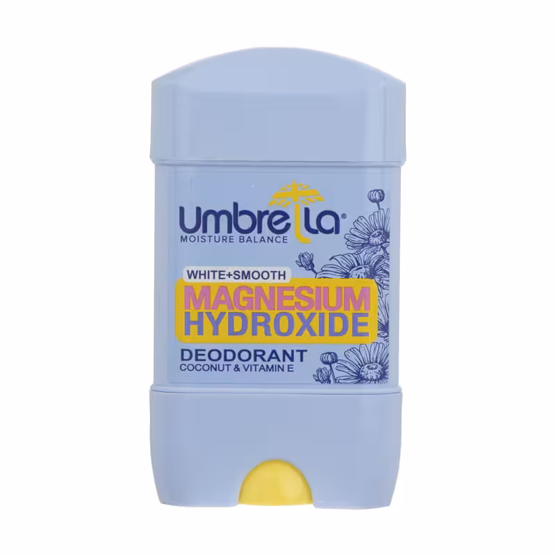 استیک دئودورانت ضد تعریق زنانه آمبرلا مدل وایت اند اسموت حجم 75 میلی لیتر Umbrella White Smooth Magnesium Gel Deodorant 75 Ml