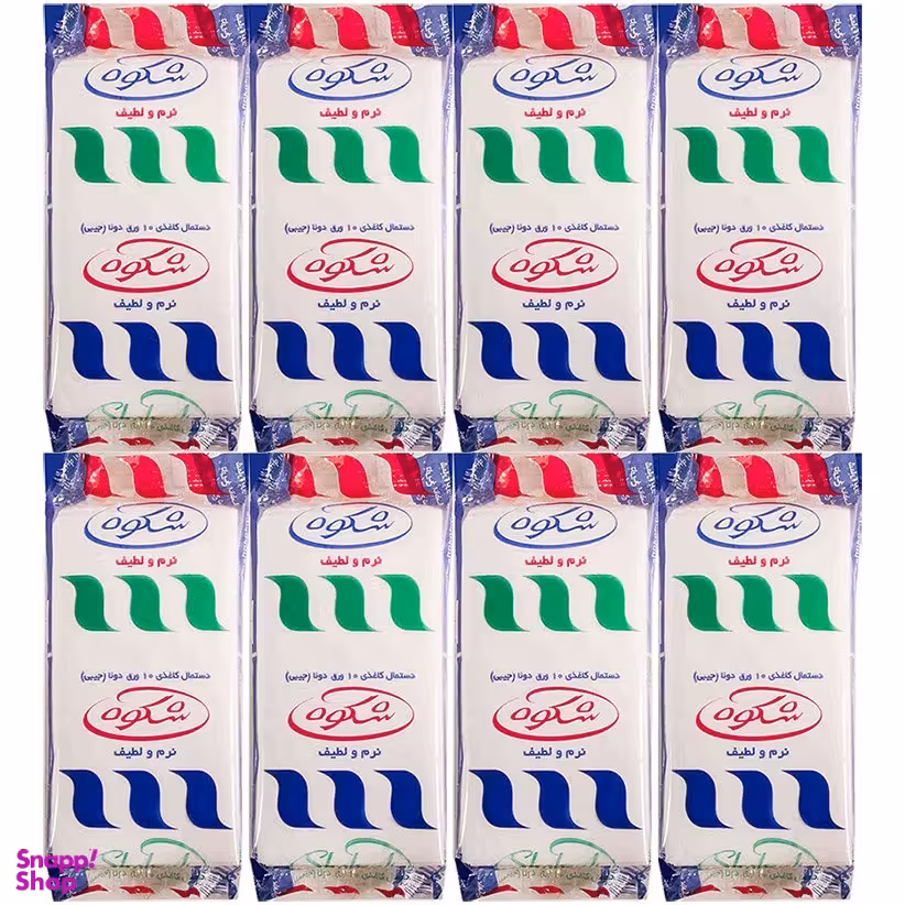 دستمال جیبی شکوه مدل 080 بسته ی 8 عددی