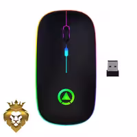 ماوس بی سیم گیمینگ، بدون صدا، با نورپردازی RGB، مدل A2 Wireless