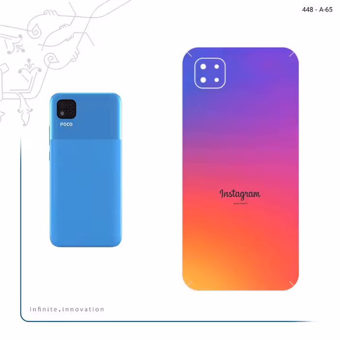 برچسب پوششی ماهوت مدل Instagram مناسب برای گوشی موبایل شیائومی Poco C3