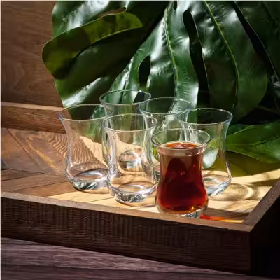 استکان پاشاباغچه مدل Aida کد 62511 بسته 6 عددی