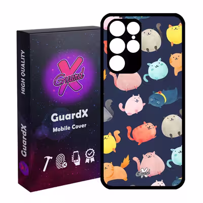 کاور گارد ایکس طرح Cats مدل Glass10173 مناسب برای گوشی موبایل سامسونگ Galaxy S22 Ultra