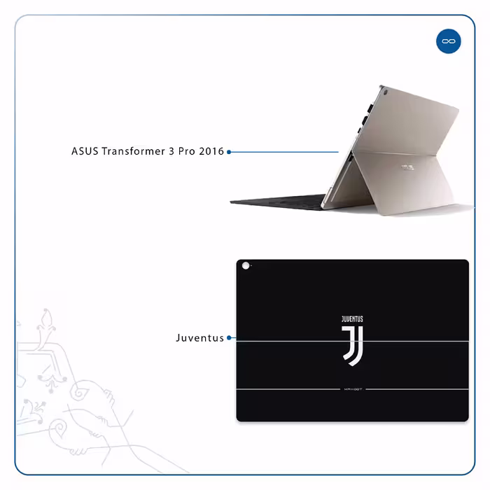برچسب پوششی ماهوت مدل Juventus مناسب برای تبلت ایسوس Transformer 3 Pro 2016