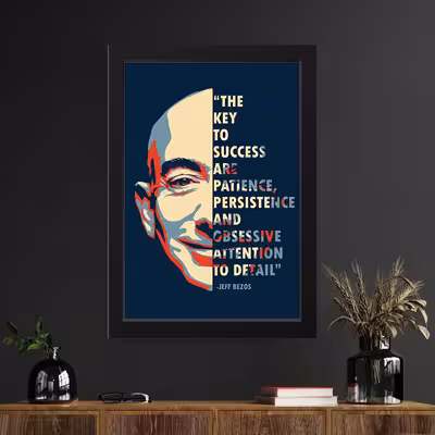 تابلو مدل جف بیزوس Jeff Bezos کد m2596-b