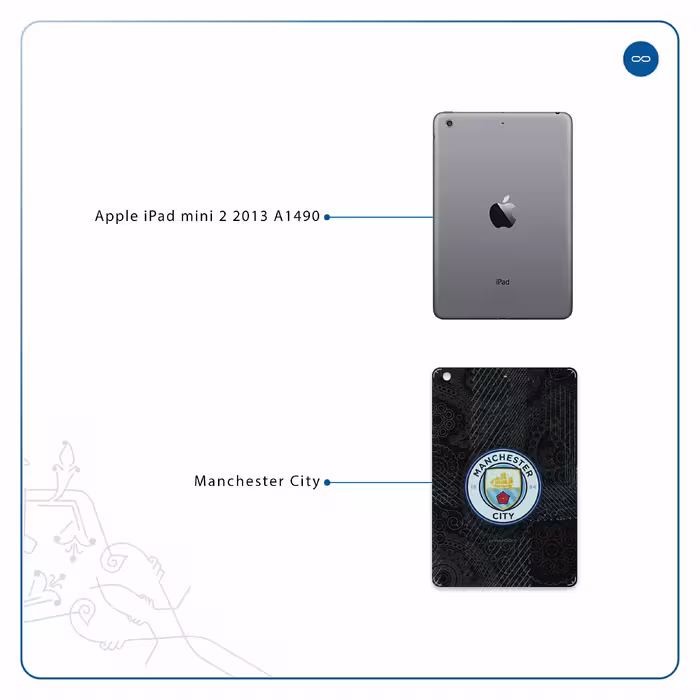 برچسب پوششی ماهوت مدل Manchester-City مناسب برای تبلت اپل iPad mini 2 2013 A1490