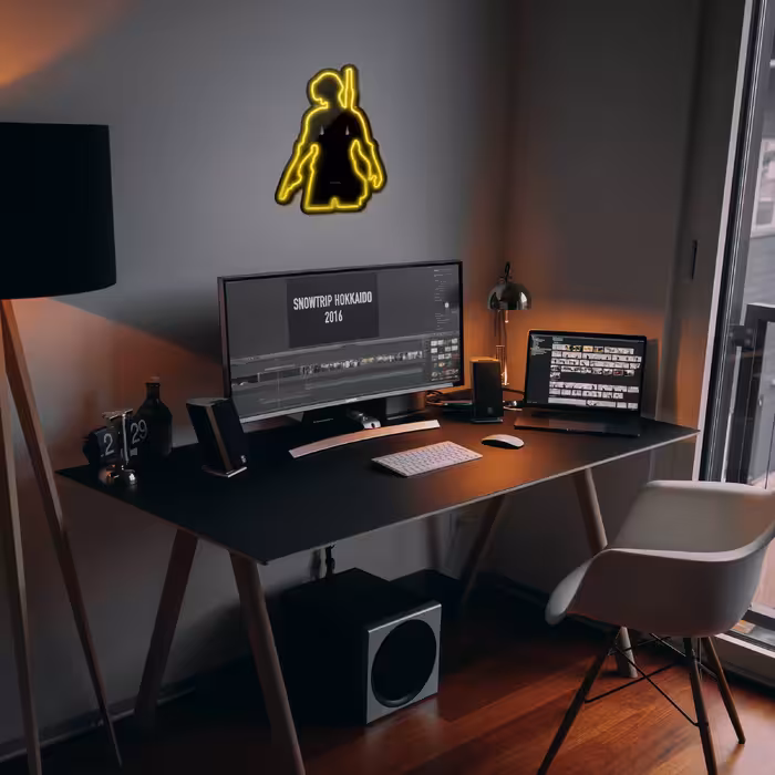 چراغ دیواری نئون دیزاین مدل Pubg-BL_YL