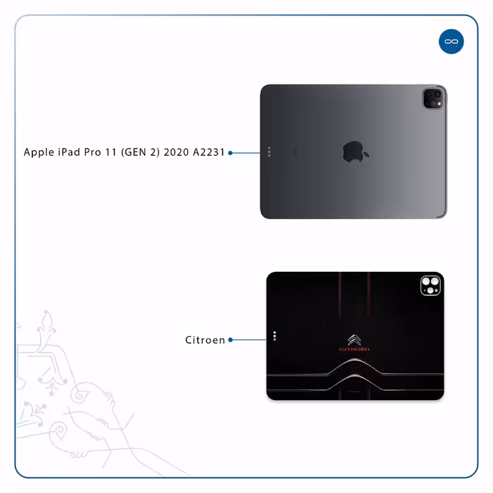 برچسب پوششی ماهوت مدل Citroen مناسب برای تبلت اپل iPad Pro 11 (GEN 2) 2020 A2231