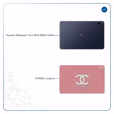 برچسب پوششی ماهوت مدل CHANEL-Logo مناسب برای تبلت هوآوی Matepad 10.4 2020 BAH3-L09