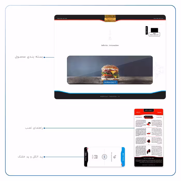 برچسب پوششی ماهوت مدل Hamburger مناسب برای تبلت اپل iPad 9.7 (GEN 5) 2017 A1822